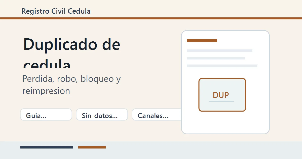 Duplicado de cédula de identidad, bloqueo y retiro seguro