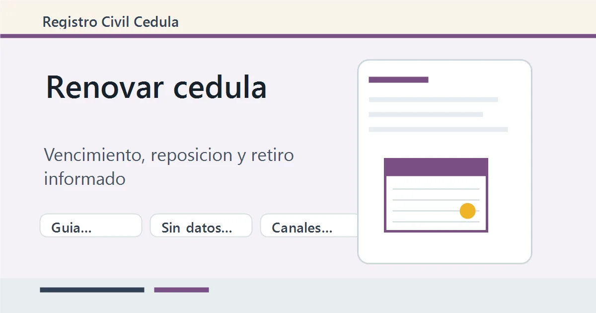 Renovar cédula de identidad y preparar hora de atención